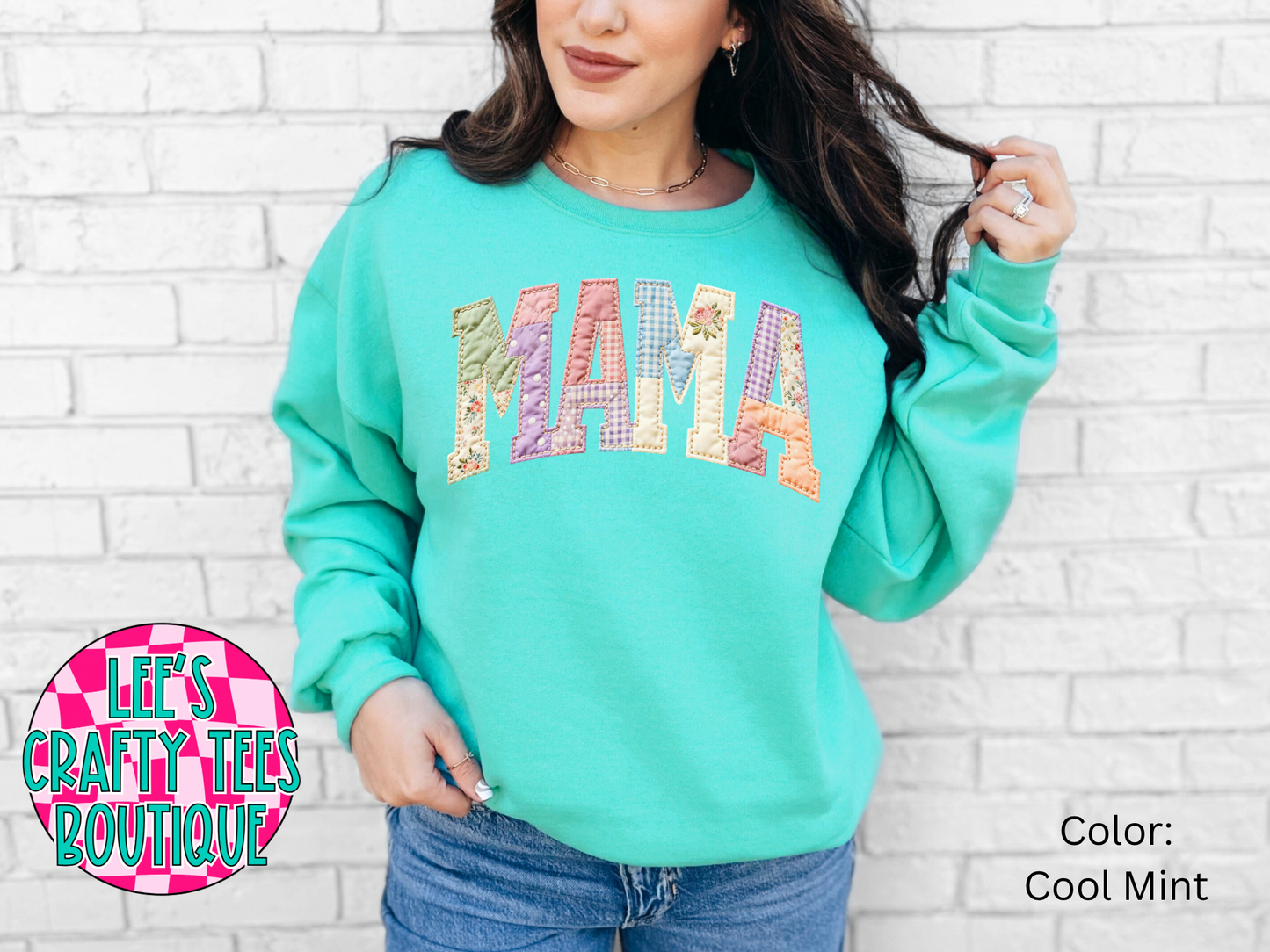 Quilted MAMA Crewneck