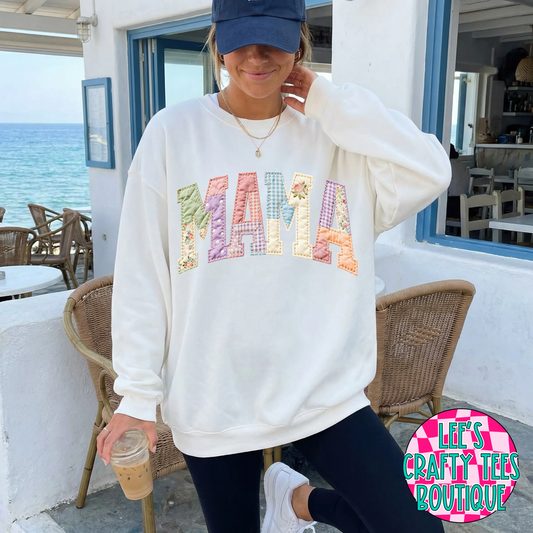 Quilted MAMA Crewneck