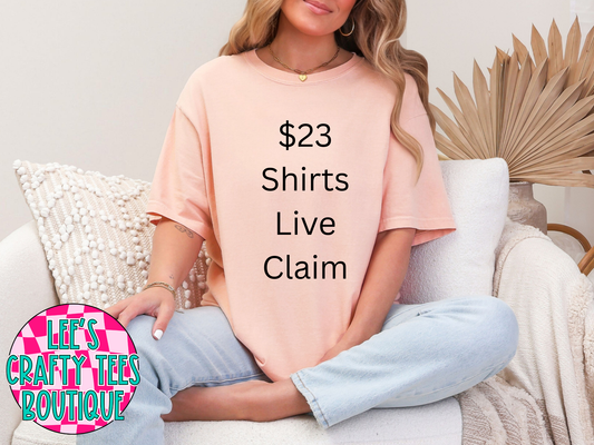 TIK TOK LIVE SHIRT CLAIM