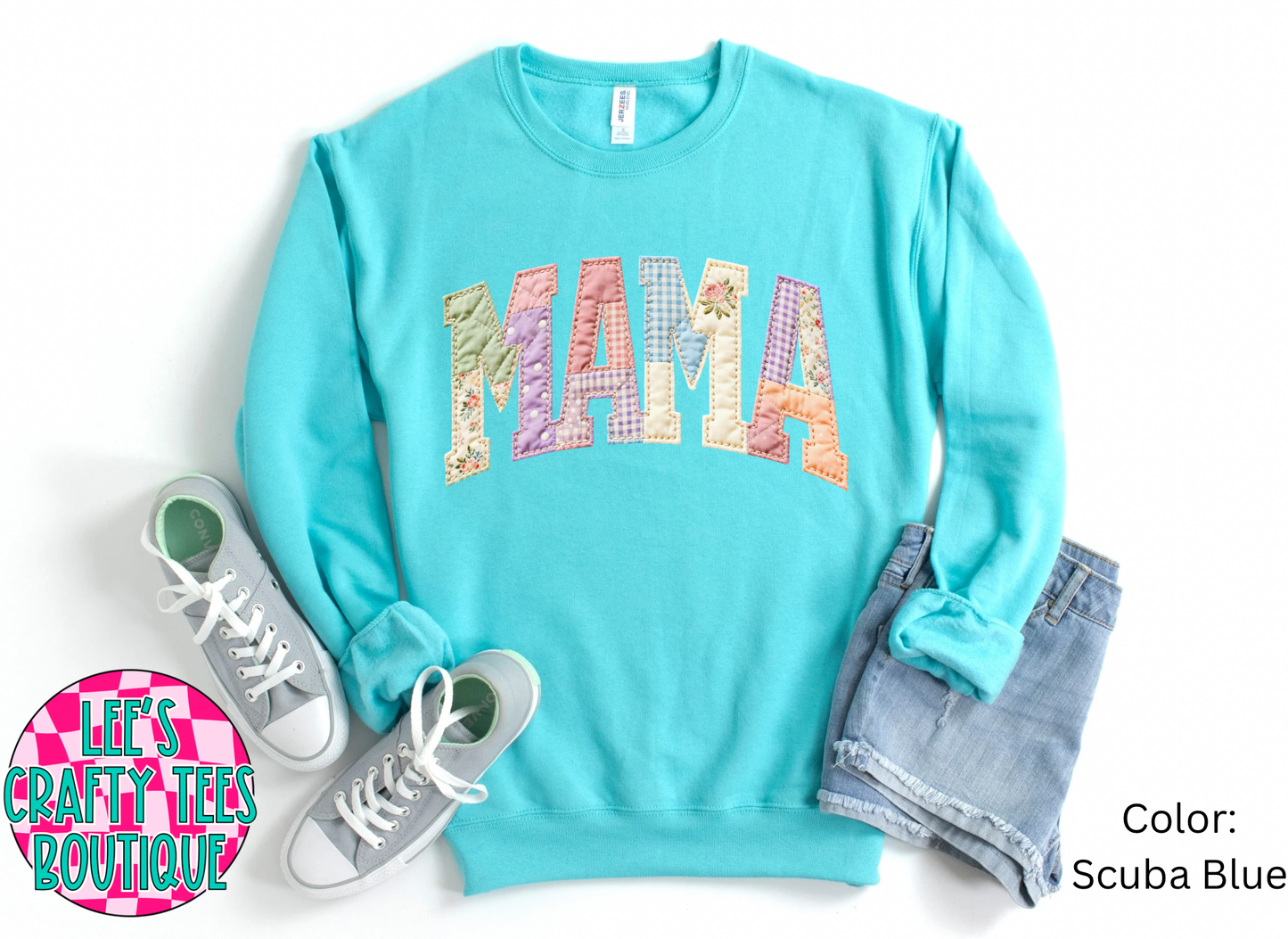 Quilted MAMA Crewneck