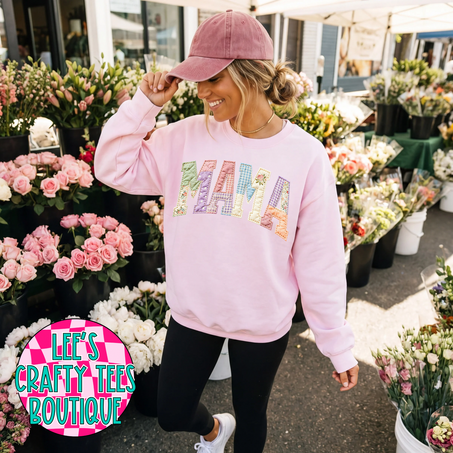 Quilted MAMA Crewneck