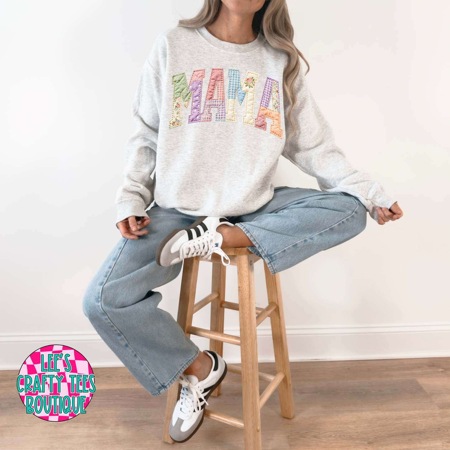 Quilted MAMA Crewneck