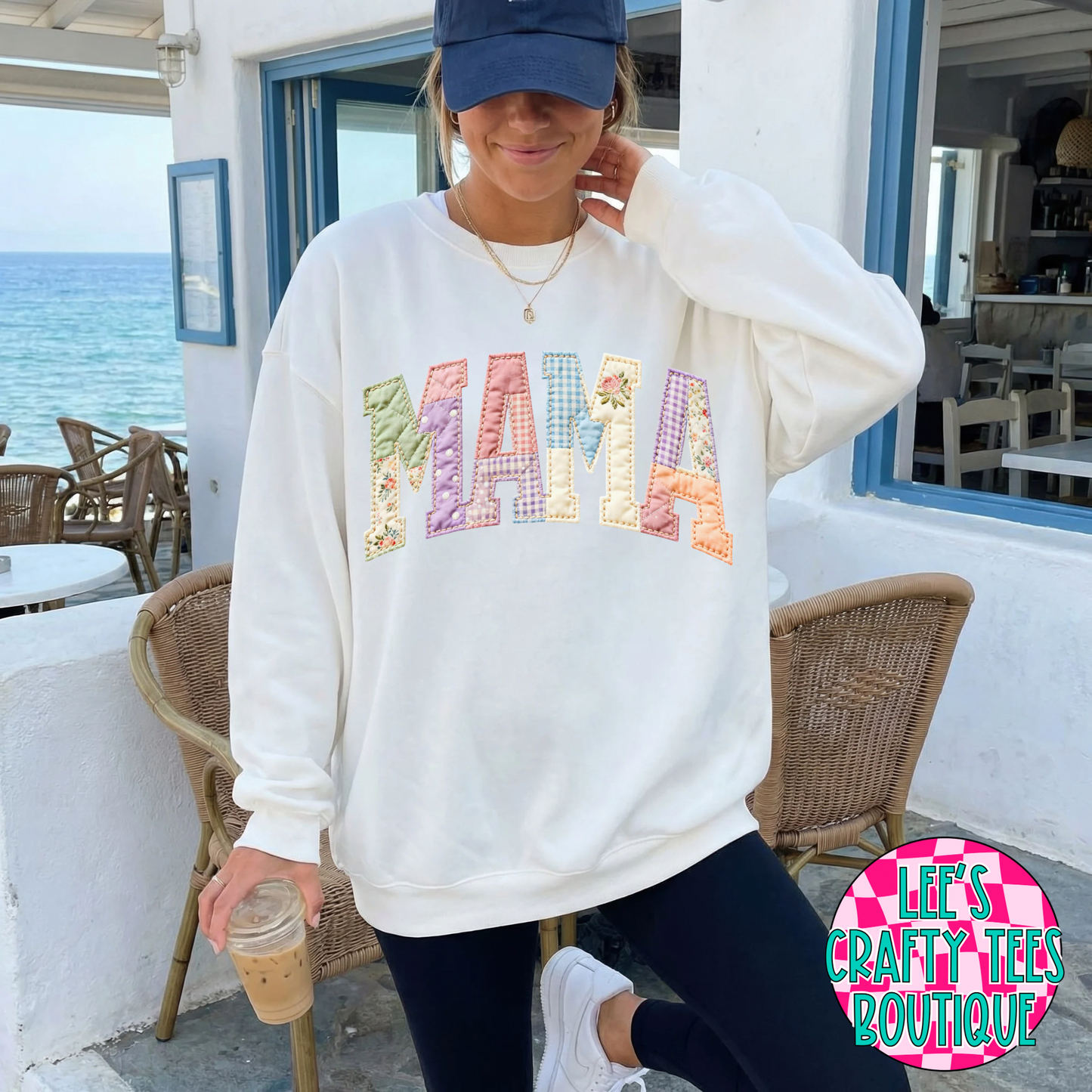 Quilted MAMA Crewneck